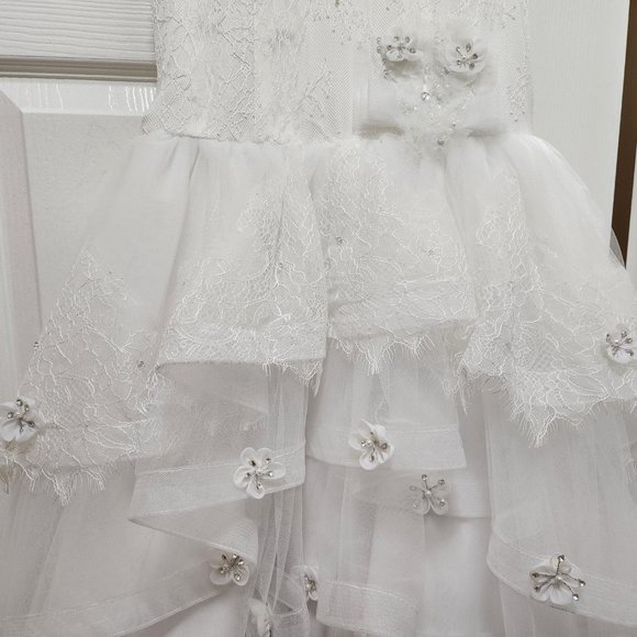 Perfect princess gown for Flower girl, baptism, first communion or confirmation. - Picture 4 of 13